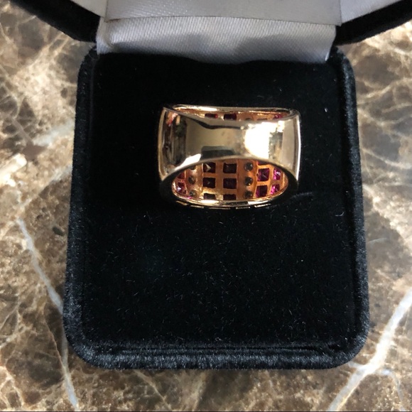 VTG 925 Sterling Silver Ring with gold overlay - Picture 4 of 8